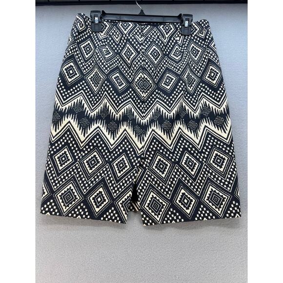 J. Crew The Pencil Skirt Women's Size 4 Aztec Print Lined Cotton Preppy - Picture 6 of 9